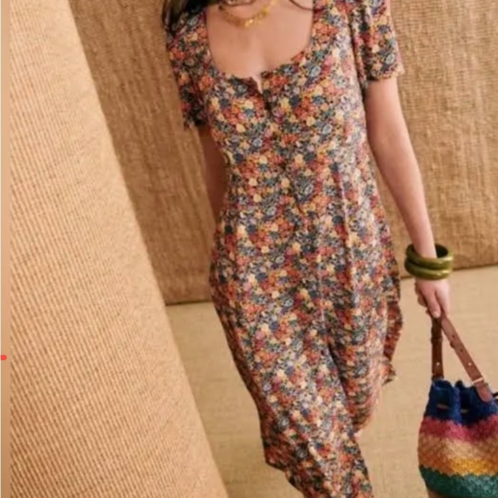 Sézane Victoria Floral Button-Down Dress Size 36 (FR)